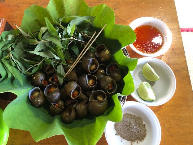 ロータスファームの貝料理