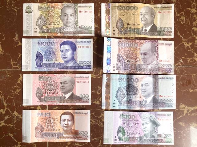カンボジアの通貨「リエル」のお札の種類