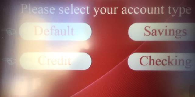 ATMの使い方「口座を選ぶ」