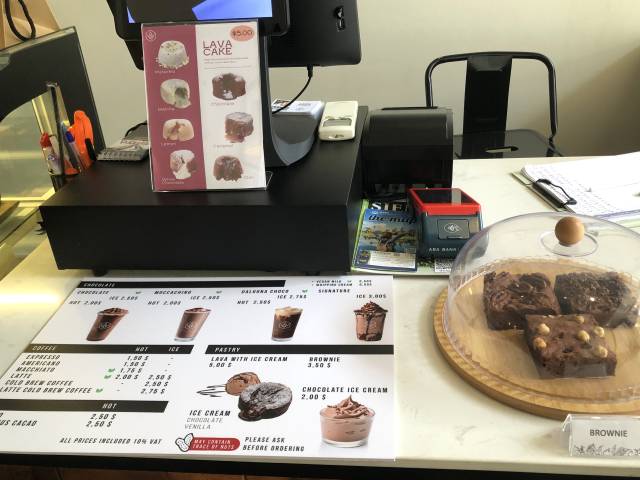 「Temple of Cacao Cambodia」のメニュー